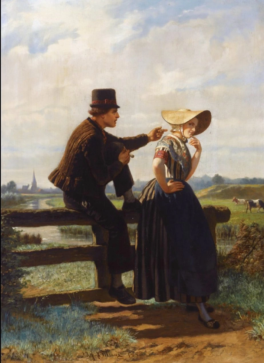 Il corteggoamento, 1858